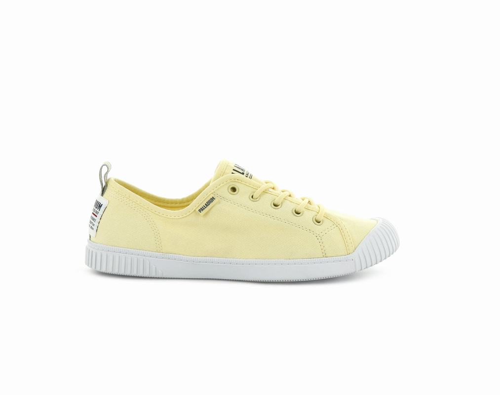 Palladium Easy Lace Canvas Womens Low Top Sneakers Yellow Australia [LHOXYC-960]